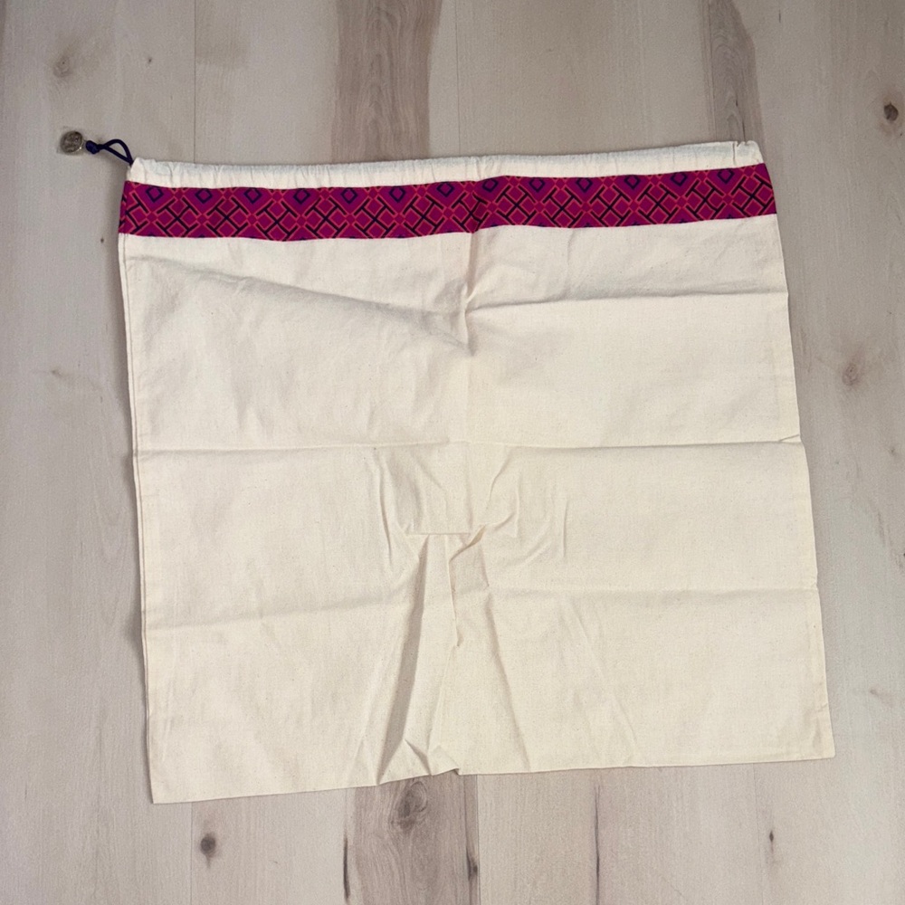 Tory Burch Cream Bag with Pink Trim